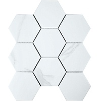 Керамическая Мозаика Starmosaic Hexagon big Carrara Matt (PMFQ82223) 25,6х29,5х6