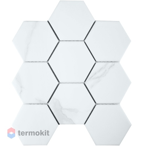 Керамическая Мозаика Starmosaic Hexagon big Carrara Matt (PMFQ82223) 25,6х29,5х6