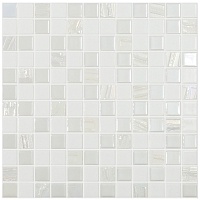 Стеклянная мозаика Vidrepur Astra White Белый (на сетке) 31,7х31,7