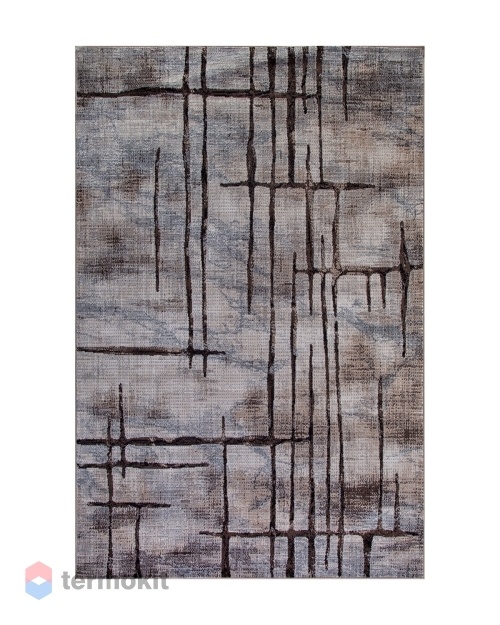Ковёр Merinos Sierra 150x300 прямоугольный бежевый/синий D717