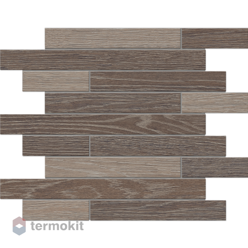 Керамогранит Эстима Kraft Wood KW03/KW02 Muretto мозаика 30x35 структур.