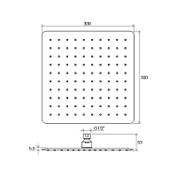 Верхний душ Ravak Chrome 982.00 X07P016 УЦЕНЕННЫЙ