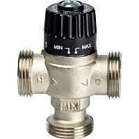 STOUT Термостатический смесительный клапан для систем отопления и ГВС 1&quot; НР 30-65°С KV 2,3