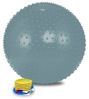 Мяч массажный Lite Weights 1875LW 75 см, серебро, ножной насос