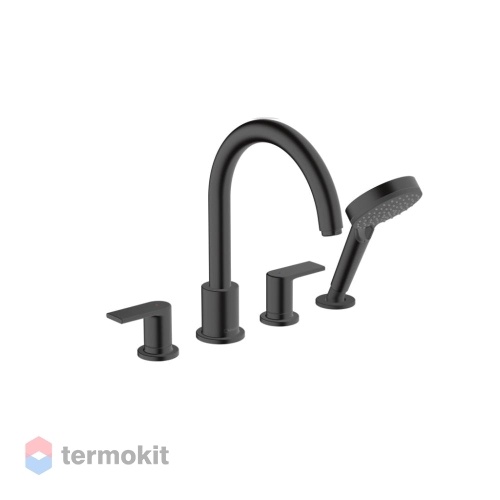 Смеситель на борт ванны Hansgrohe Vernis черный матовый 71456670