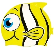 Шапочка для плавания силиконовая Dobest Рыбка YS30 желтая