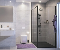 Душевой уголок WasserKRAFT Elbe 2000x1200x1000 черный 74P10