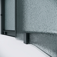 Душевой уголок Grossman Cosmo 1950x1000x1000 (стекло шиншилла) черный матовый 301.K33.02.1010.21.02