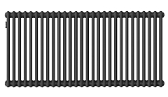 Стальной трубчатый радиатор Kohr Heim 2057/28 секций с боковым подключением 3/4 черный