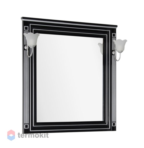 Зеркало Aquanet Паола 90 черный/серебро 00181766