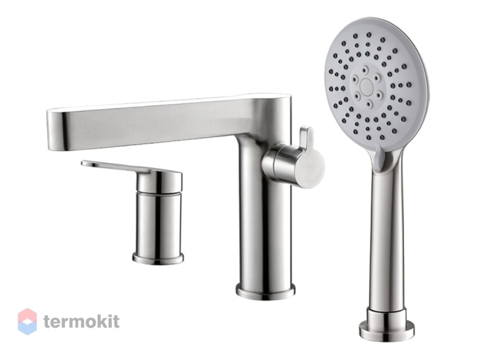 Смеситель на борт ванны BelBagno DELTA сатин DEL-BVD3-IN