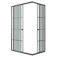 Душевой уголок Niagara Eco 1900x1170x780 (рисунок клетка) черный матовый NG-1012-14QKL