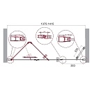 Душевая дверь BelBagno ALBANO 1400x1950 хром ALBANO-BS-13-40+100-C-Cr