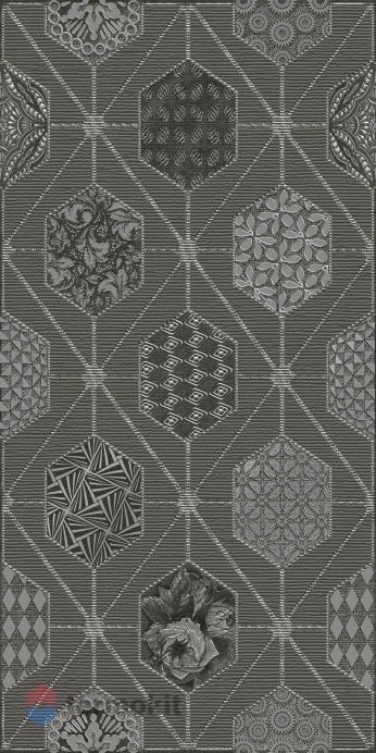 Керамическая плитка Azori Devore Gris geometria декор 31,5x63
