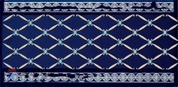 Керамическая плитка Almera Noblesse Cenefa Delis Cobalto Silver Бордюр 10x20