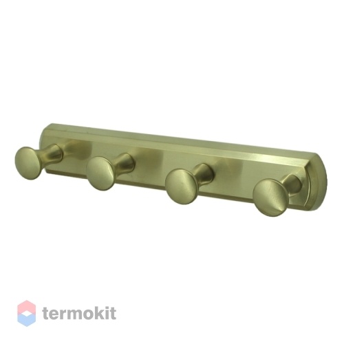 4 крючка на планке WasserKRAFT Aisch золото матовое K-1074BRUSHED GOLD