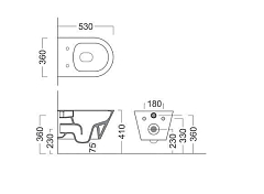 Чаша унитаза подвесного Kerama Marazzi PLAZA Modern PLMR.wc.02 УЦЕНЕННЫЙ
