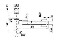 Сифон для раковины Noken черный N194710598