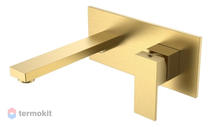 Встраиваемый смеситель для раковины Boheme Qubic Matt Gold 475-MG