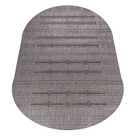 Ковёр Kitroom Флурлюкс (Сизаль) 140x200 овальный серый 51120