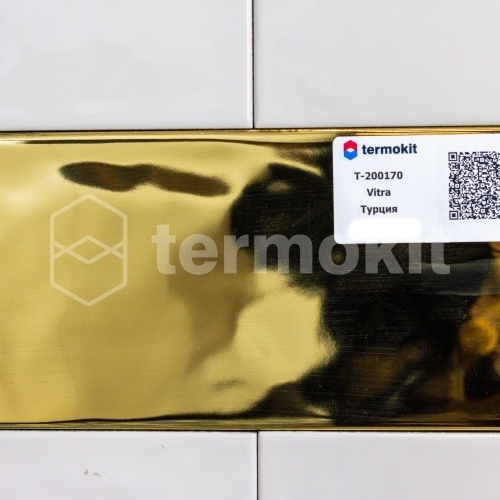 Керамическая плитка Vitra Miniworx K945509 Золотой Рельефный Глянцевый 10x20
