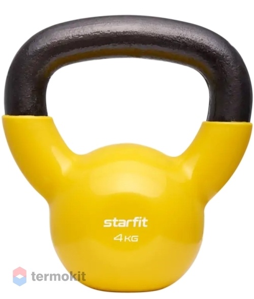 Гиря виниловая Starfit DB-401 желтая 4 кг