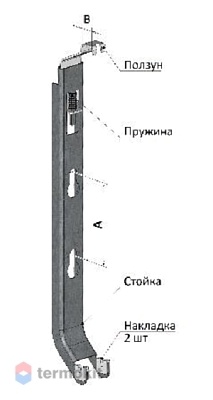 Кронштейн настенный Elsen для радиаторов высотой 200 мм