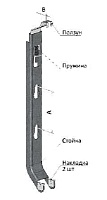 Кронштейн настенный Elsen для радиаторов высотой 200 мм