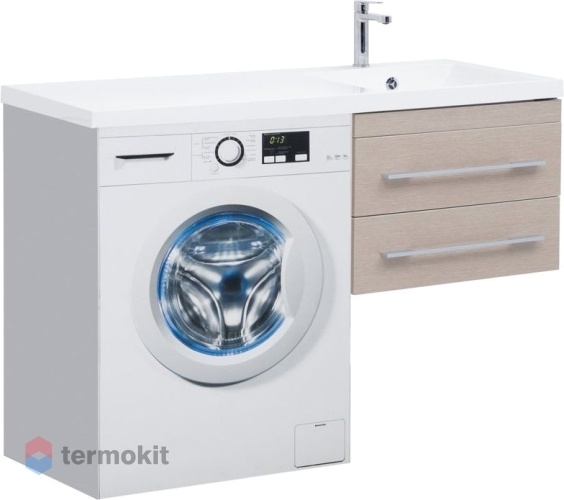 Тумба с раковиной Aquanet Нота 120 R подвесная светлый дуб 00240165