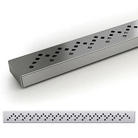 Дизайн решетка PlastBrno Klasik (тип 4), полированная нержавеющая сталь 900 мм SZL094L