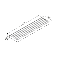 Полка Damixa Jupiter хром/черный DA7737600 УЦЕНЕННЫЙ