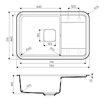 Мойка для кухни Omoikiri Tasogare-78-BL 4993750