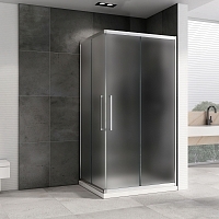 Душевой уголок ABBER Schwarzer Diamant 1950x1200x800 (матовое стекло) хром AG02128MH