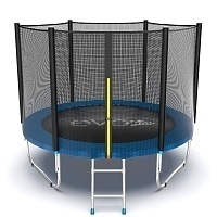 Батут с внешней сеткой и лестницей Evo Jump External 8ft (Blue)
