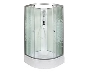 Душевая кабина Deto D 90x90 Хром (рифленое стекло с рисунком) L 790 N без крыши