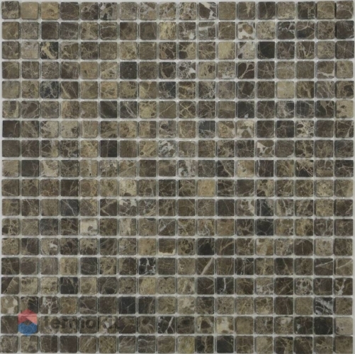 Мозаика Caramelle Mosaic Pietrine 4mm Emperador Dark Mat (1,5x1,5) 30,5x30,5
