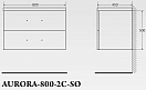 База под раковину Belbagno AURORA подвесная 80 AURORA-800-2C-SO-RGB Rovere Galifax Bianco