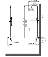 Душевая система Noken с термостатом Tec Round N186490066