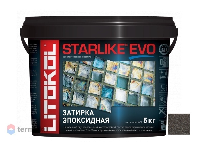 Затирка Litokol эпоксидная Starlike Evo S.235 Caffe 5кг