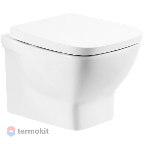 Унитаз подвесной BelBagno Lago P-trap с сиденьем микролифт BB128CH+BB128SC
