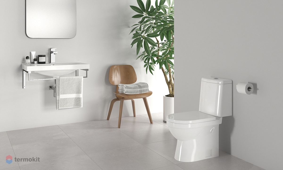 Унитаз напольный SANITA LUXE Next Luxe DM с сиденьем микролифт белый ...