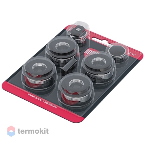 Комплект монтажный Royal Thermo 1”х 3/4" черный