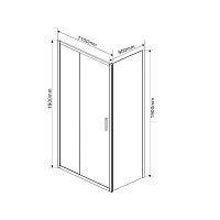 Душевой уголок Vincea Garda 1900x1100x900 хром VSR-1G9011CL