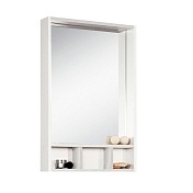 Зеркальный шкаф АКВАТОН ЙОРК 60 белый глянец/ выбеленное дерево