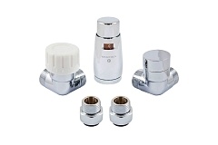 Schlosser Комплект осевой GZ1/2 x M22x1,5 Хром правый с головкой Мини M30x1,5