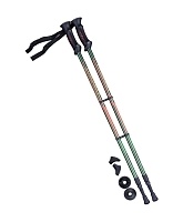 Палки для скандинавской ходьбы Berger Longway 77-135 см 2-секционные, тёмно-зеленый/оранжевый