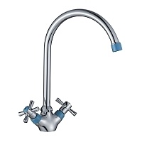Смеситель для кухни DECOROOM DR51 хром DR51028-Blue
