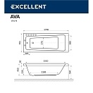 Акриловая ванна EXCELLENT Ava 1700x700  WAEX.AVA17WH
