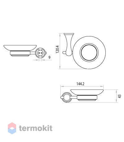 Мыльница Lemark Standard хром LM2143C