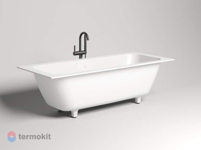 Ванна из искусственного камня Salini ORLANDA AXIS KIT S-Sense 1800х800 белый глянец 103312G